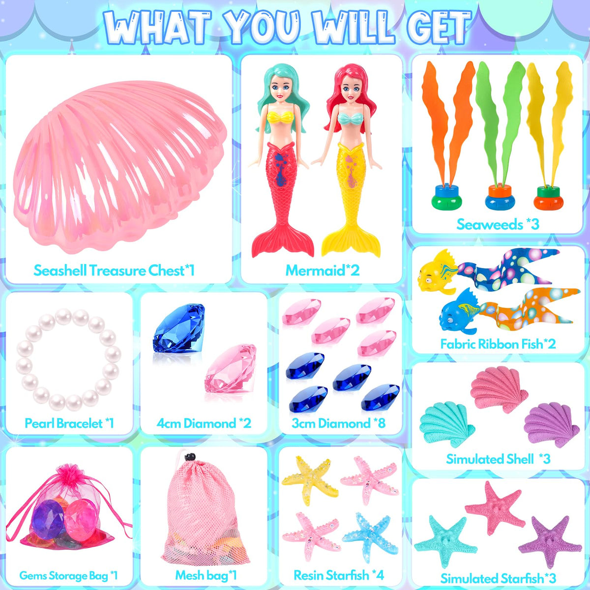HUUIDY resin starfish resemble coastal finds during water treasure hunts.