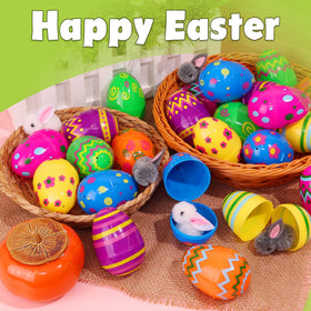 Huyamap Easter egg with colorful patterns for bright decoration
