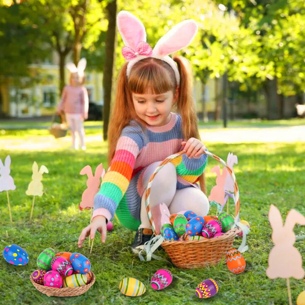 Huyamap bulk pack of 24 Easter eggs for events and prizes
