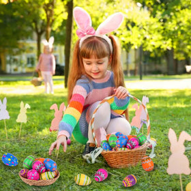 Huyamap bulk pack of 24 Easter eggs for events and prizes