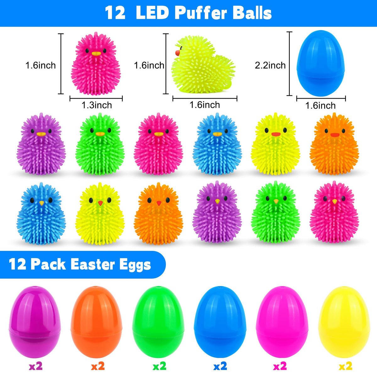 Huyamap LED Easter egg toy lights up during shaken play sessions