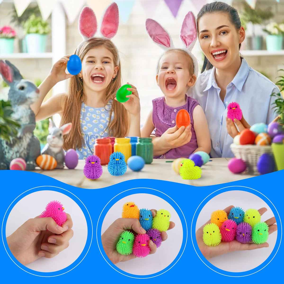Huyamap chick duck LED puffer ball inside egg enhances sensory focus