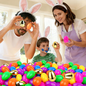 Huyamap Easter hunt party favors eggs ideal for baskets and prizes.