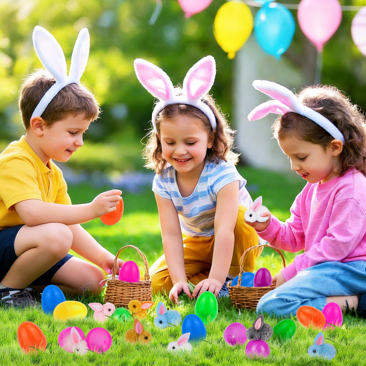 Huyamap plush-filled eggs serve as festive party favors and gifts.