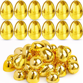 Huyamap golden Easter egg 2.4-inch attached hinge for secure hunts.