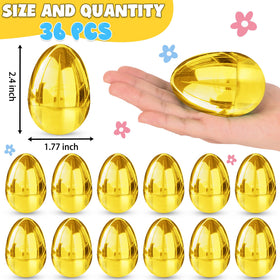 Huyamap golden Easter egg 2.4-inch fillable for candies and surprises.