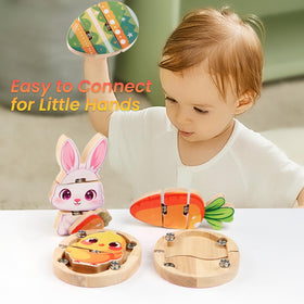 HUZU wooden education play set for Montessori-style learning.