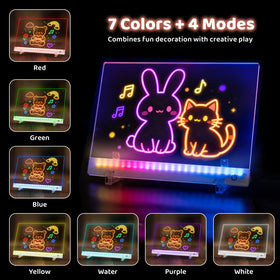 HVMVNV cordless rechargeable LED board enables portable art sessions.
