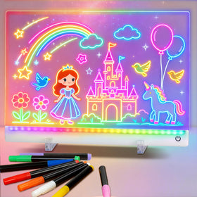 HVMVNV rechargeable LED drawing board front view with a spacious creative surface