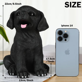 H&W black Labrador coin bank in a child’s room as decorative savings aid
