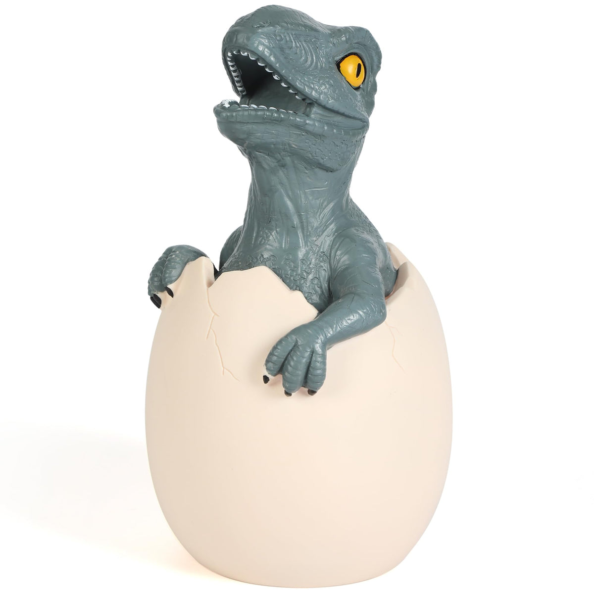 H&W Velociraptor cub piggy bank with coin slot encourages kids to save.