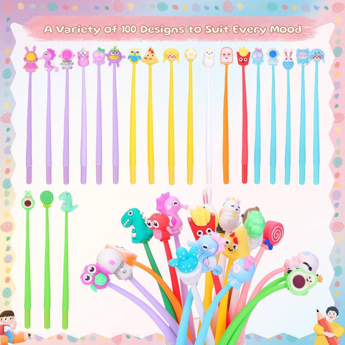 Hwahong fruit squishy pen for colorful notes and doodles.