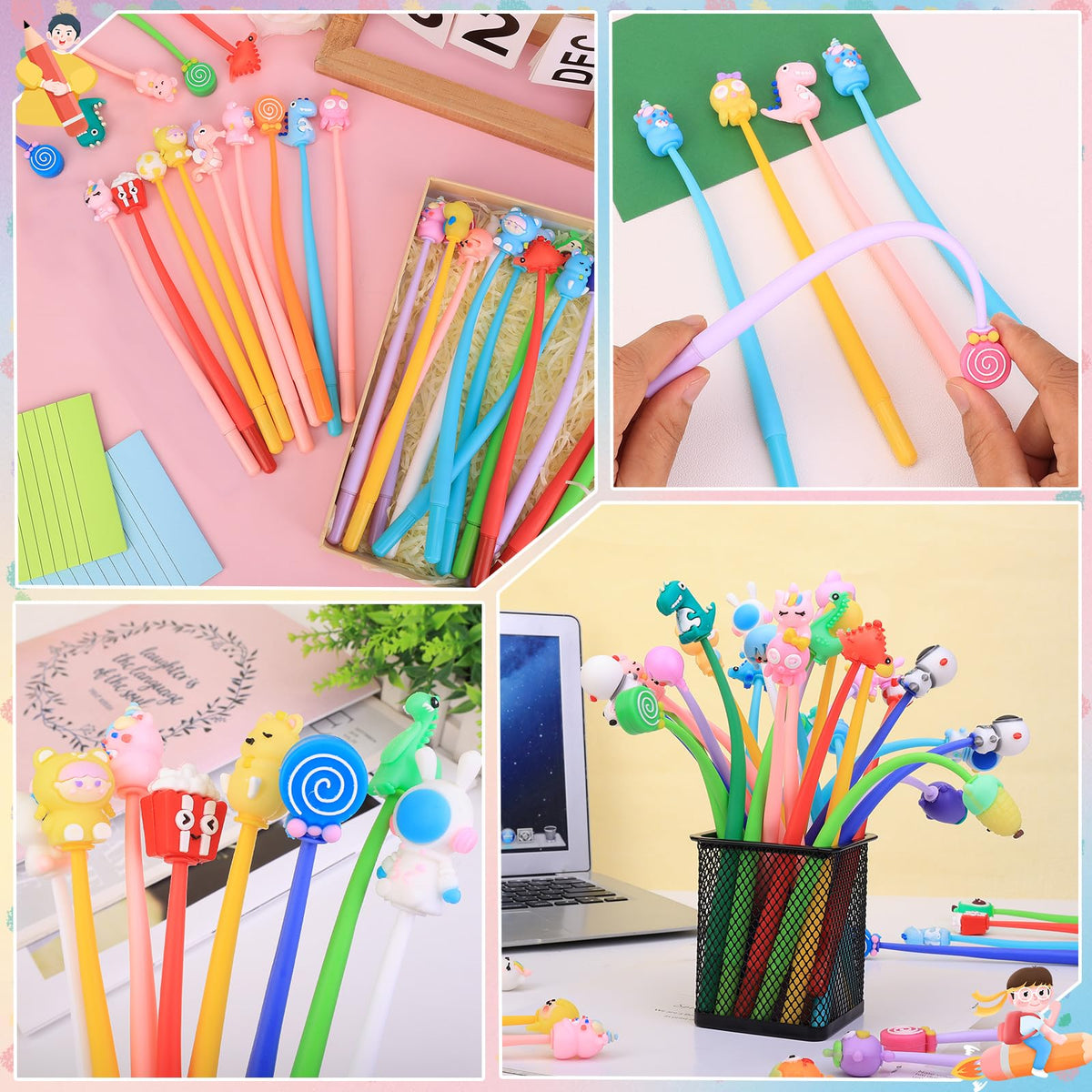 Hwahong panda squishy pen for playful writing and stress relief.