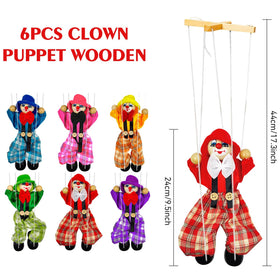 HWIWAOQM wooden marionette puppet with movable hands and feet.