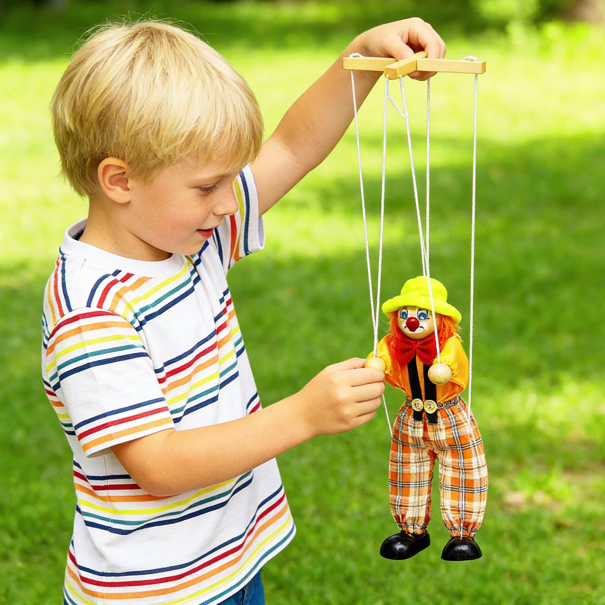 HWIWAOQM puppet height 24 cm and 44 cm string for versatile play.