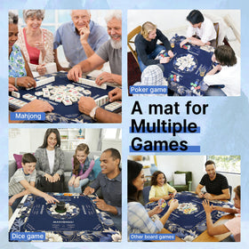 HWZ Mahjong mat folded and rolled for compact storage and travel