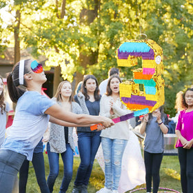 Hxezoc rainbow number 3 pinata colorful paper exterior adds festive color
