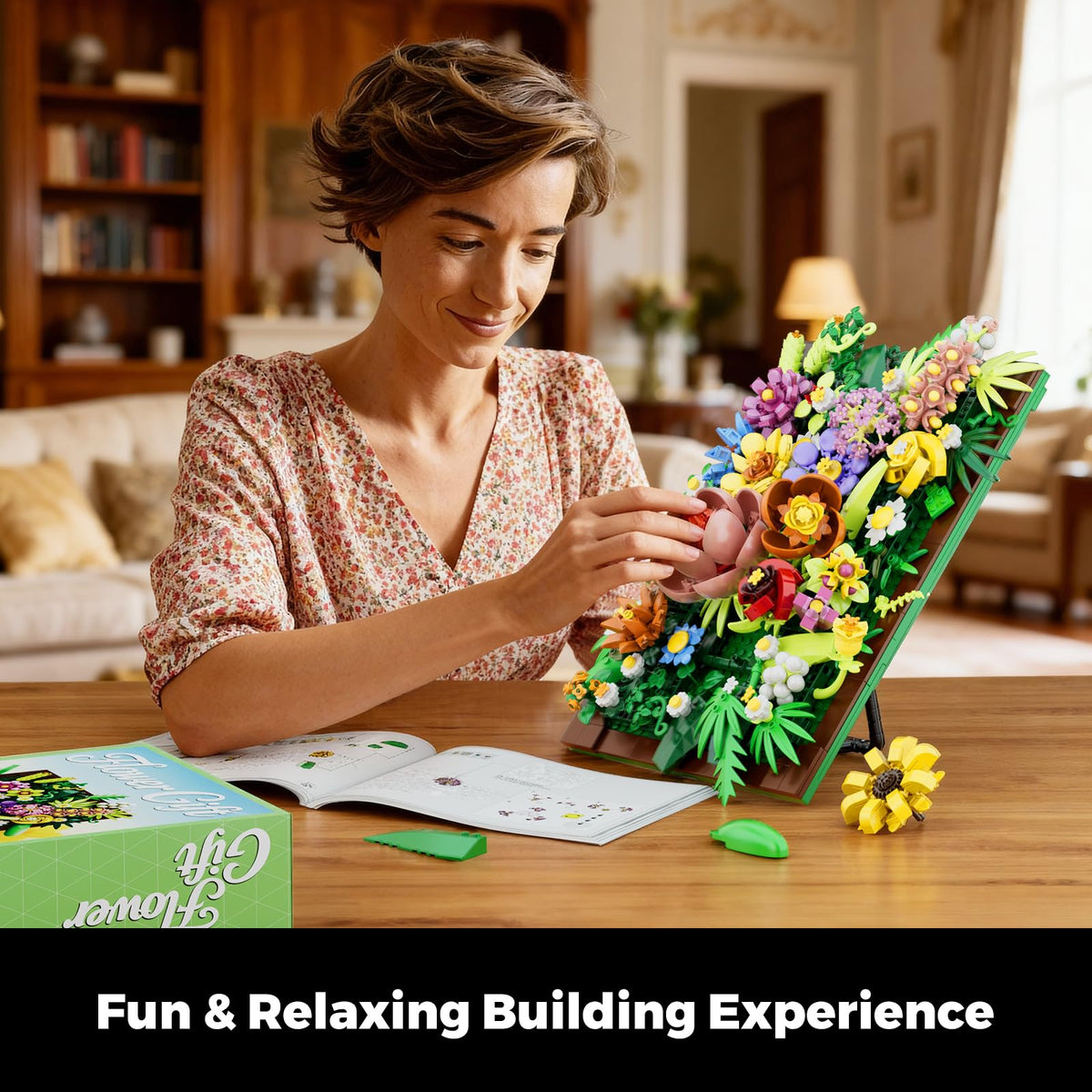 HXTTBD Pretty Spring Flower Sea Bouquet photo frame display ready to elevate your table