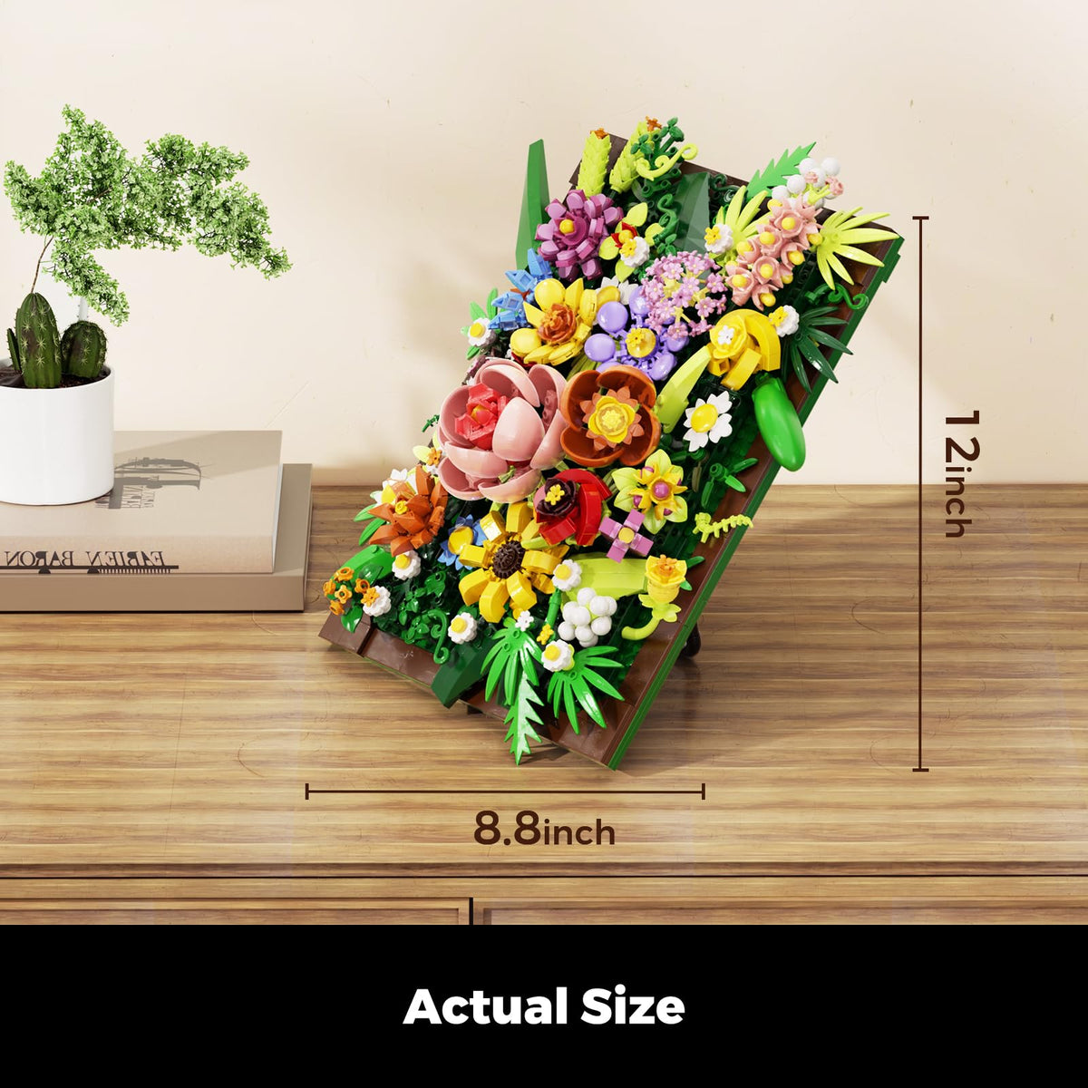 HXTTBD Pretty Spring Flower Sea Bouquet includes wheat stalks for natural texture
