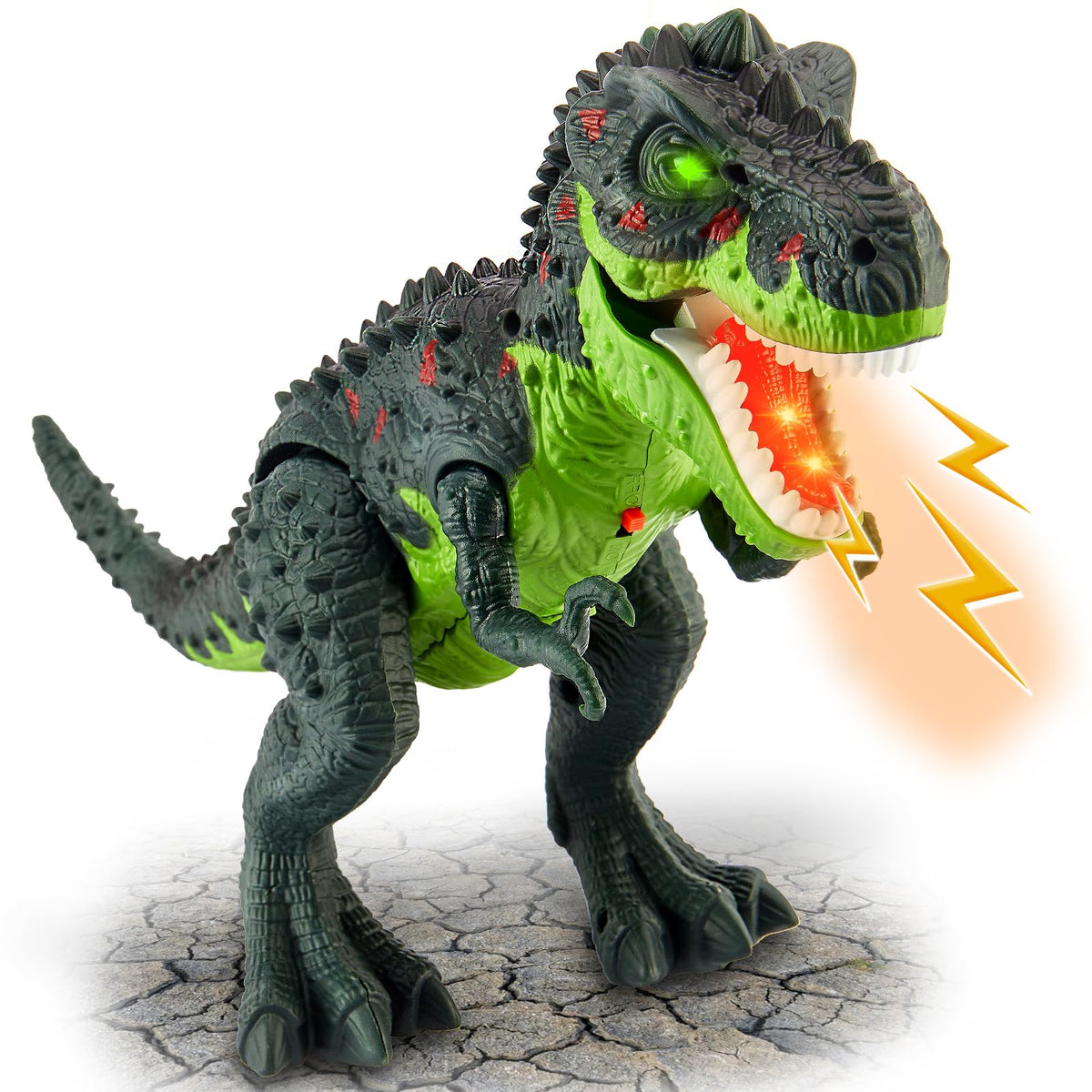 HYAKIDS T-Rex toy walking action promotes active play and imagination.