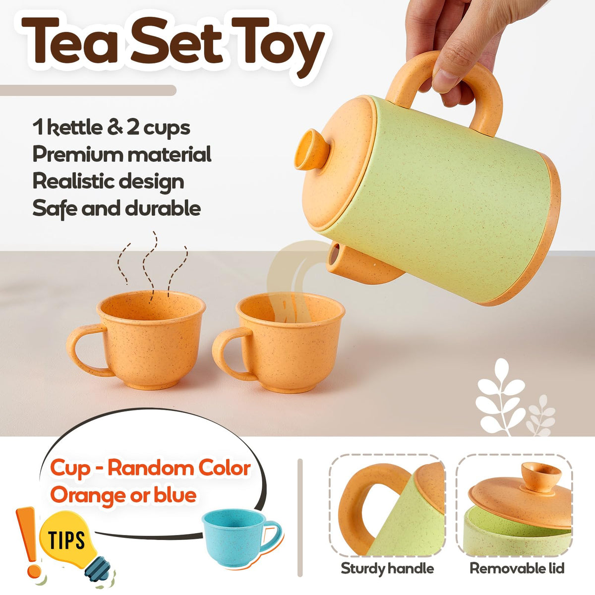 HYAKIDS colorful cups for role-play meals and tea with friends.
