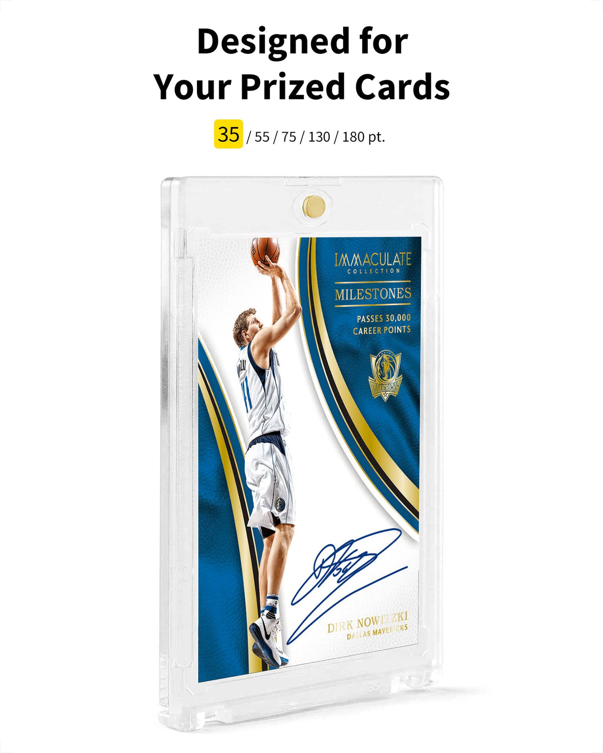 HYARUAT 35pt magnetic card holder side profile ensures slim, secure display for tournaments.