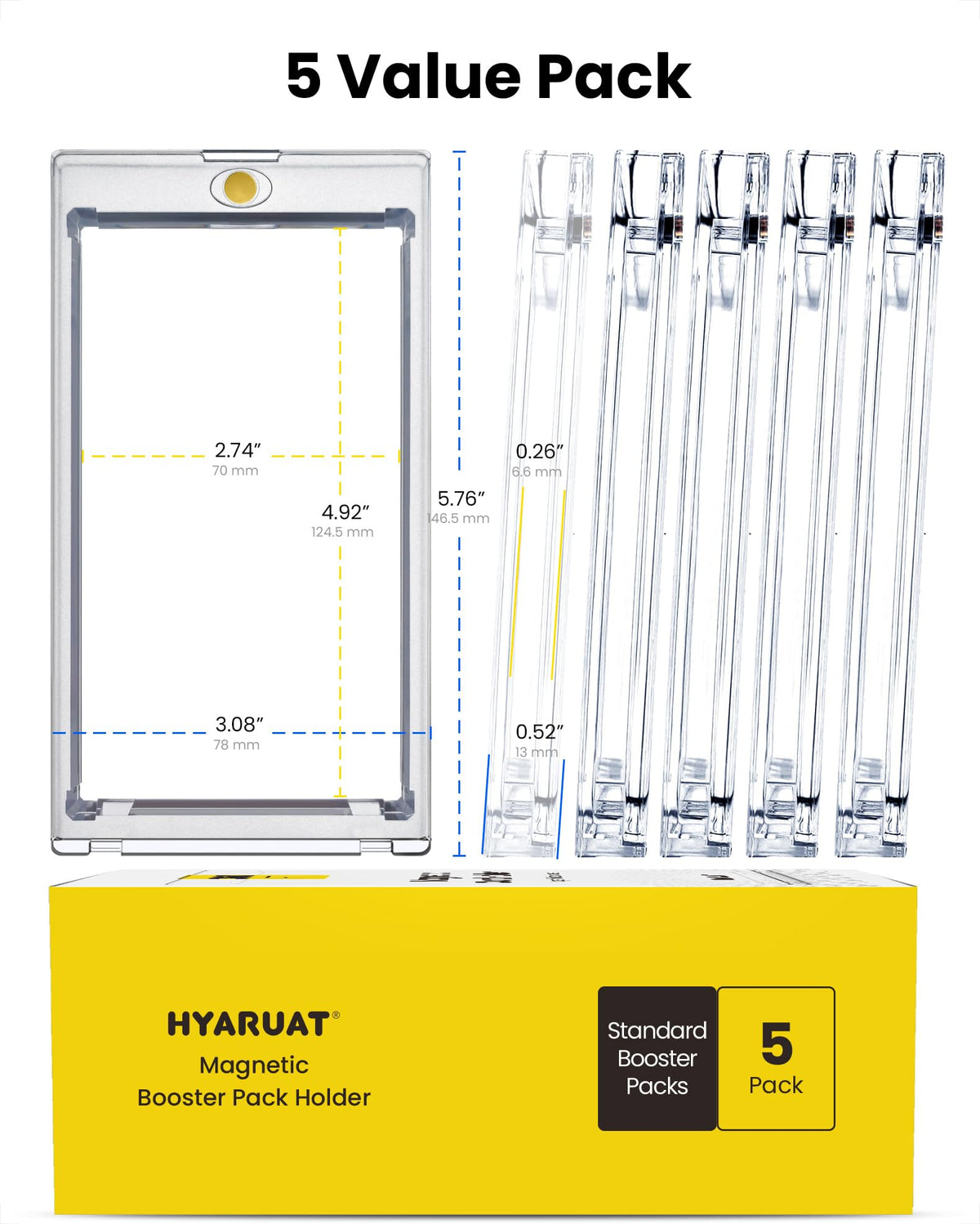 HYARUAT 5-pack display collection arranged for showcase