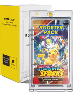 HYARUAT magnetic booster pack holder closed view showing secure display protection