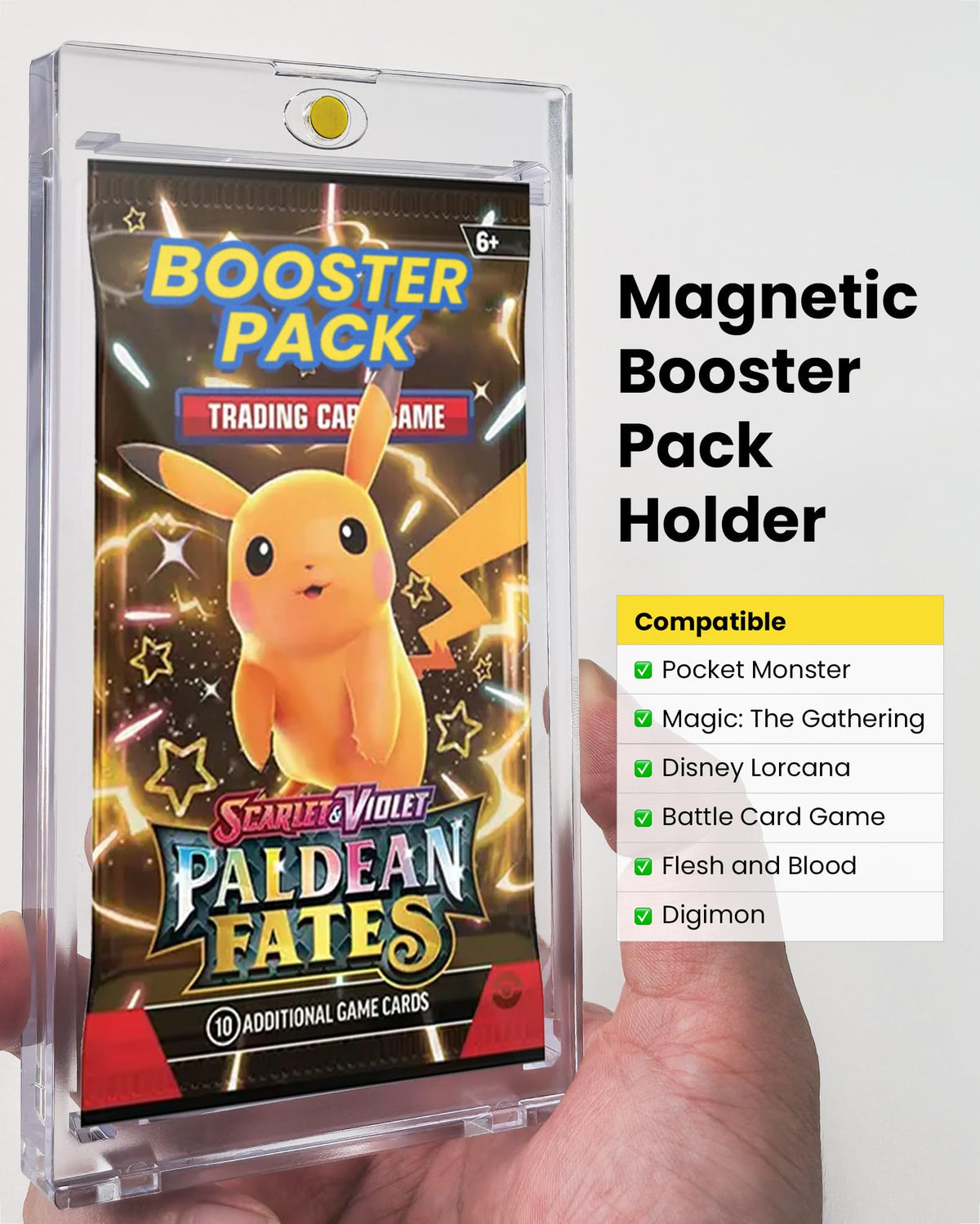 HYARUAT magnetic booster pack holder open for easy access and viewing