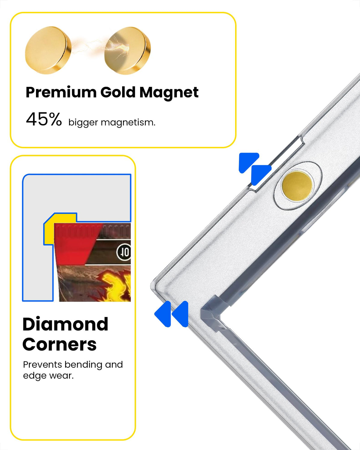 HYARUAT strong gold magnet seal ensures secure closure
