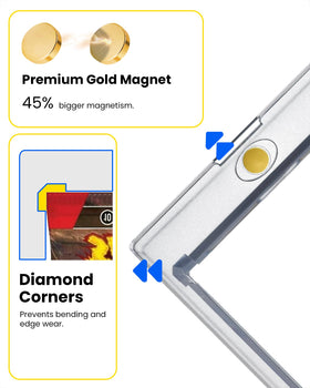 HYARUAT strong gold magnet seal ensures secure closure