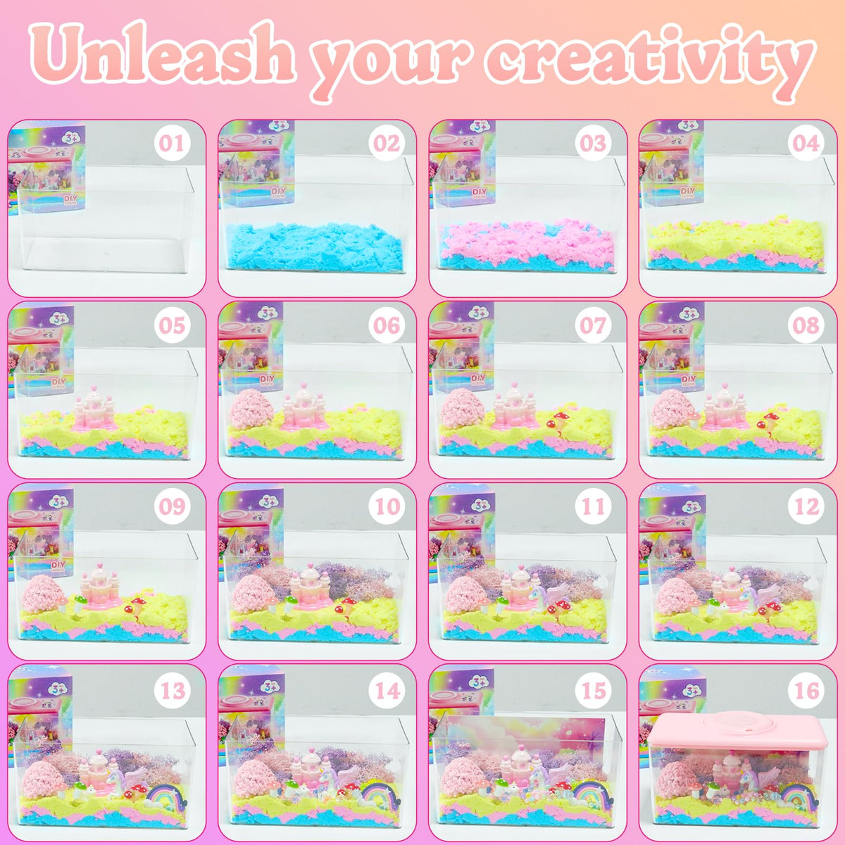 HYASIA unicorn figures and castles decor fuel imaginative world-building during crafting.