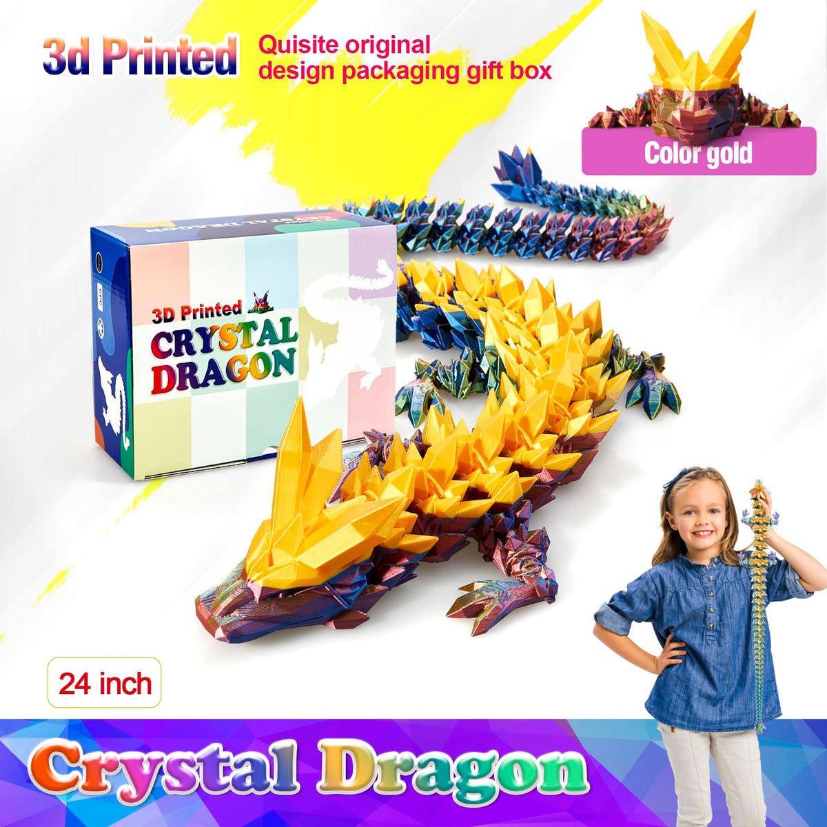 HyBaiS 24-inch dragon joints close-up, poseability for photos and play.
