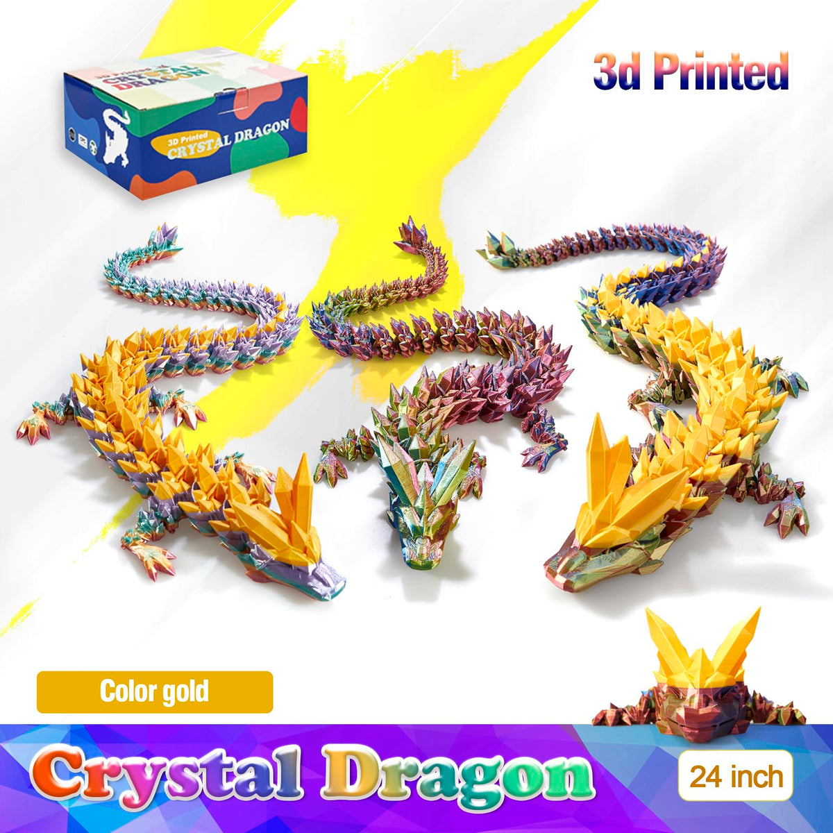 HyBaiS 24-inch dragon non-toxic PLA, durable and eco-friendly material.