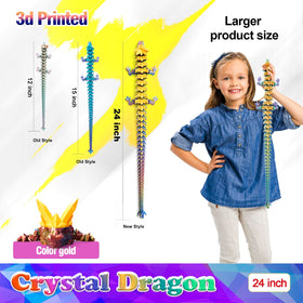 HyBaiS 24-inch dragon side pose, ideal for dynamic display and photos.