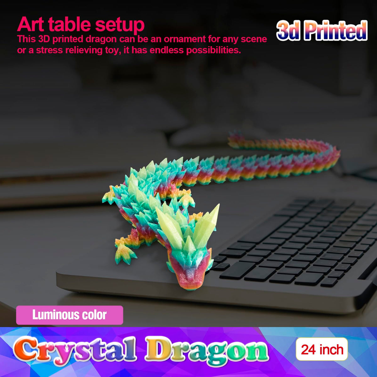HyBaiS non-toxic PLA dragon is safe for display and gifting.