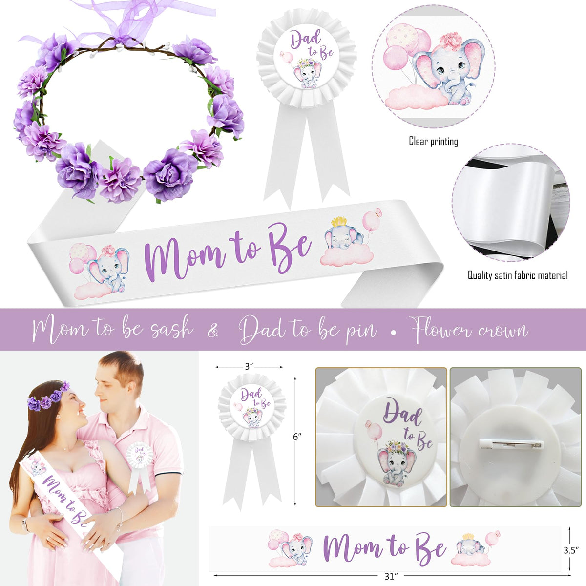 HYCSANBAO dad to be pin provides a playful touch for couple photos