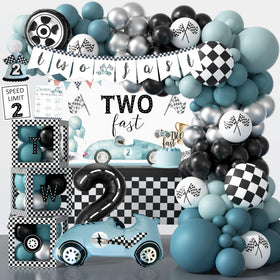 HYCSANBAO two-fast birthday backdrop for vibrant photo moments