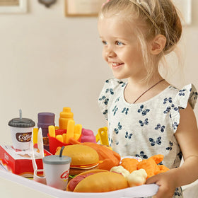 Hydeem 80-pcs pretend play food fried chicken, durable for energetic kitchen pretend.