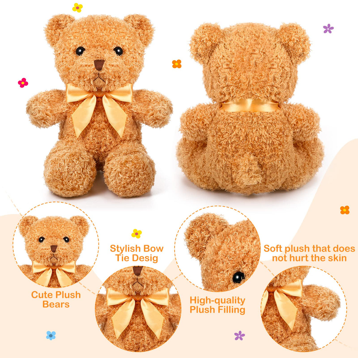 HyDren bear plush 12-inch for bedtime comfort and hugs