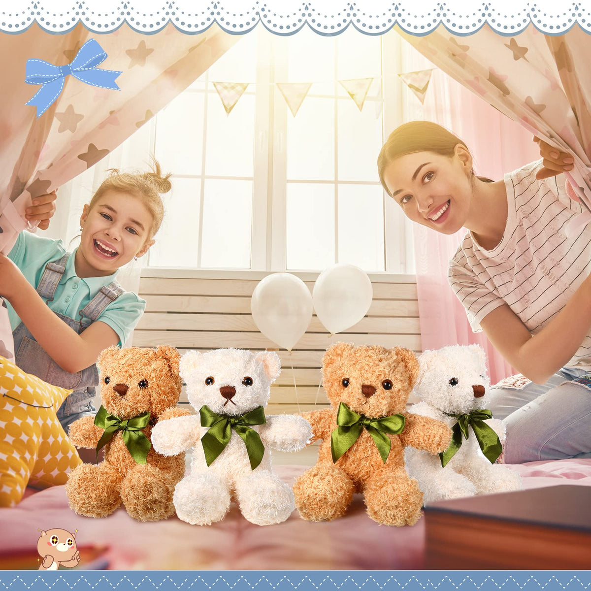HyDren bear party decor idea adds cute table decor.