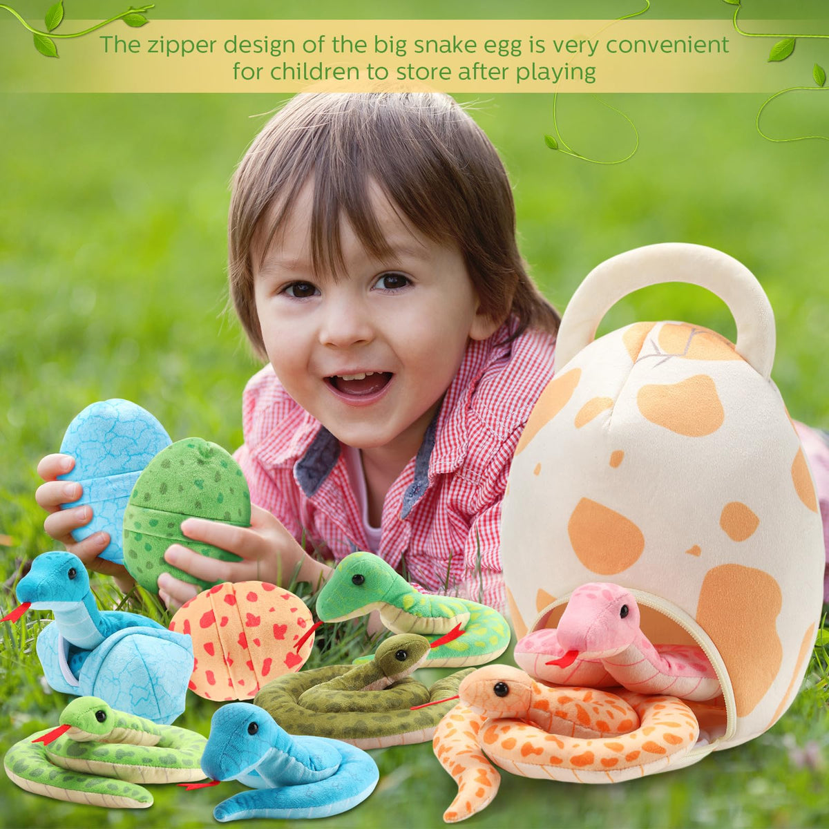 HyDren colorful plush snakes spark creative scenes during play.