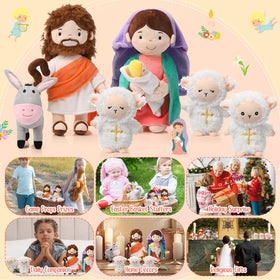 HyDren full 6-piece Christian plush set for gifting and display