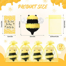HyDren crochet bee with inspiring positive card included.