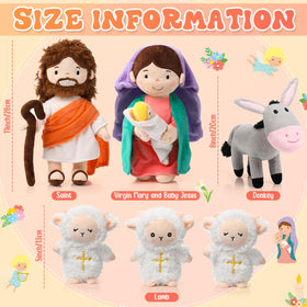 HyDren donkey with lambs plush for imaginative play and storytelling