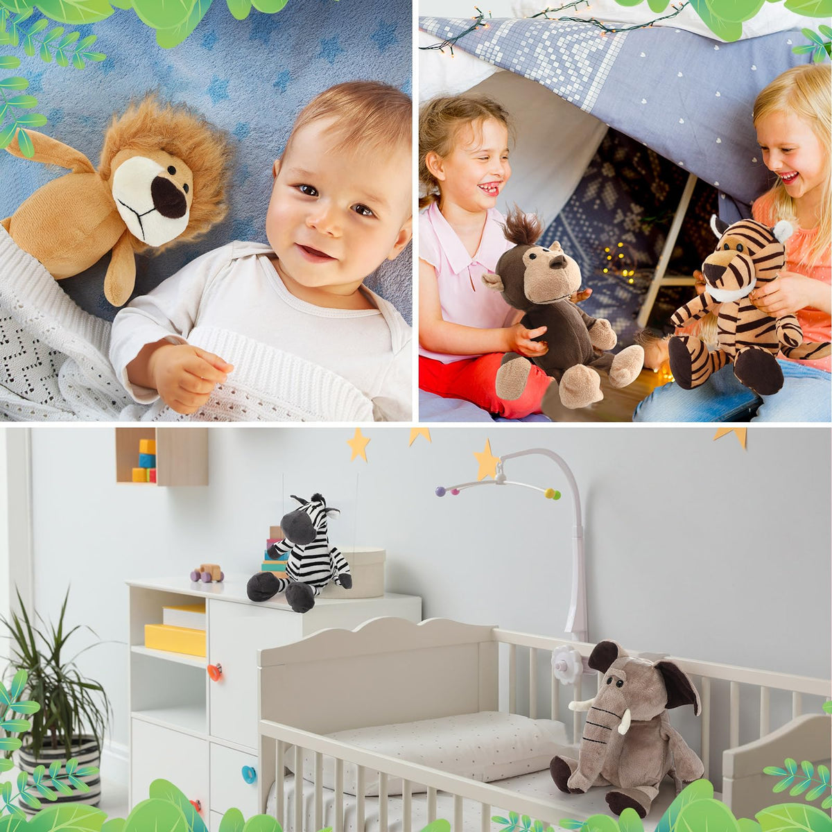 HyDren Elephant plush toy, gentle eyes and soft fur for bedtime and travel pals.