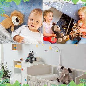 HyDren Elephant plush toy, gentle eyes and soft fur for bedtime and travel pals.