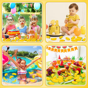 Close-up of safe foam material and flexible banana toy texture
