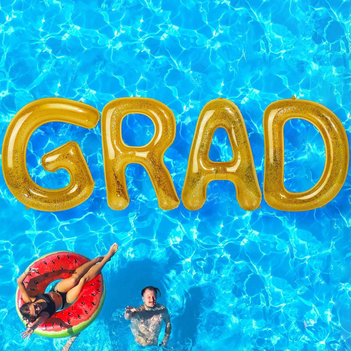 HyDren GRAD 48-inch pool letters float for bold photo moments