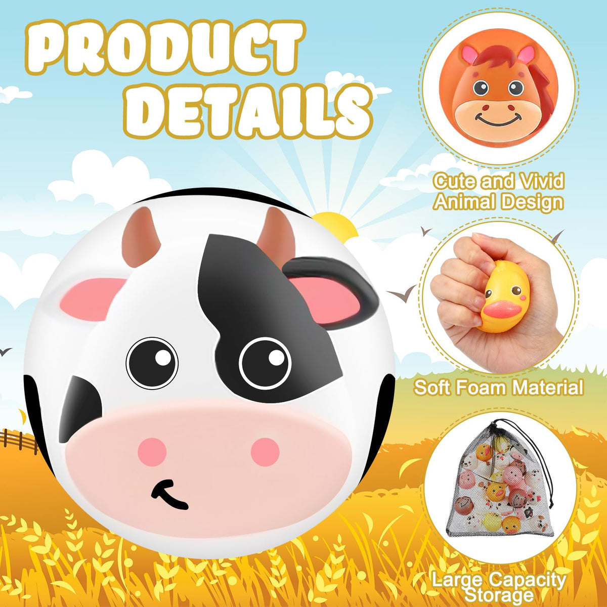 HyDren pig stress ball offers cute farm charm and calm, focused play